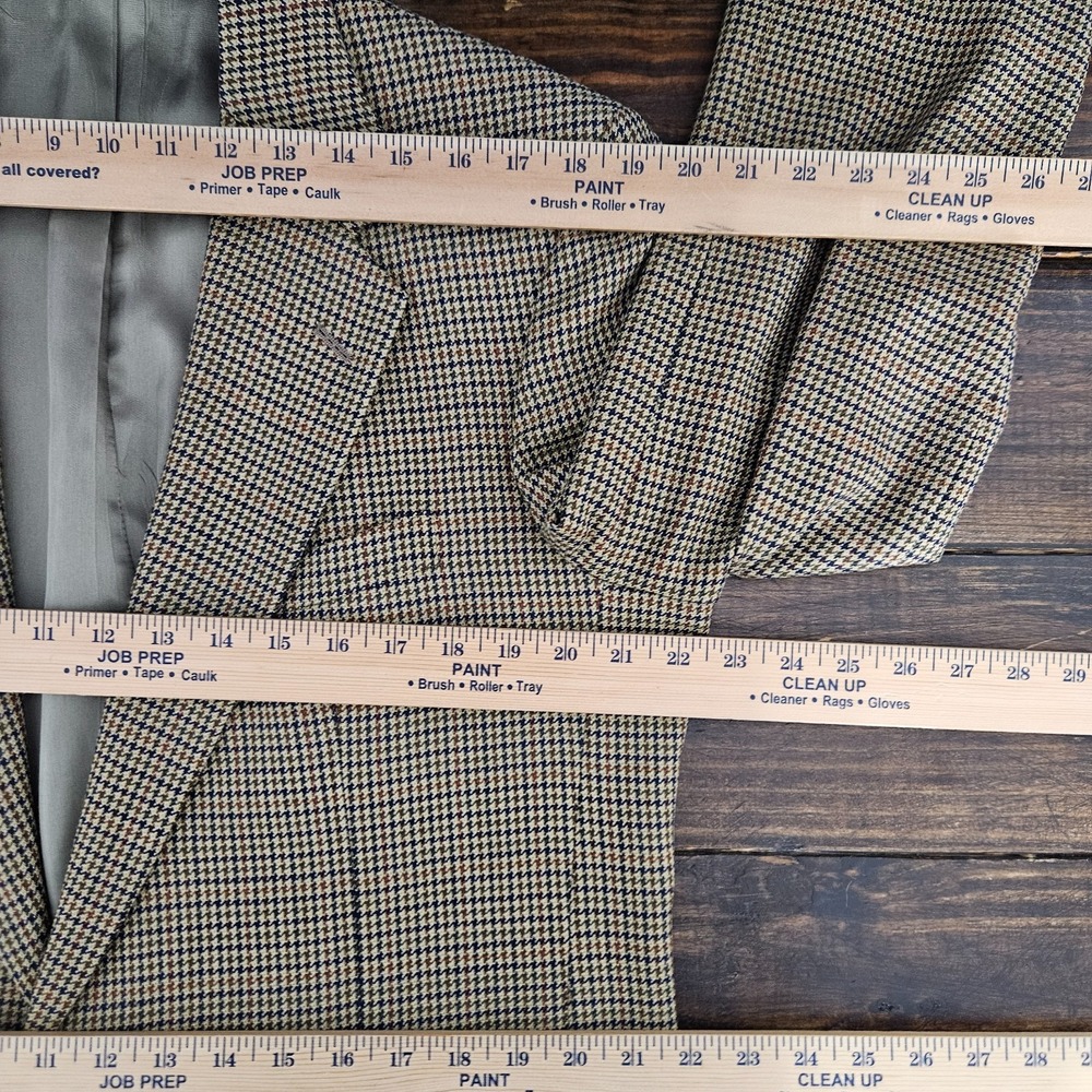 Coorbin Men's Sport Coat Blazer Two Button Houndstooth multi-color wool 42S - Picture 3 of 13